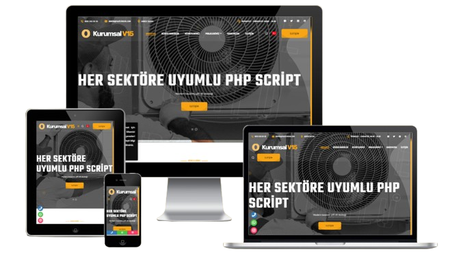 Kurumsal Firma V15 (YENİ DİL SİSTEMLİ - HER SEKTÖRE UYUMLU) ait görsel