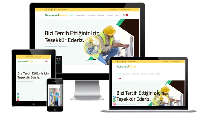 Kurumsal Firma V14 (YENİ DİL SİSTEMLİ - HER SEKTÖRE UYUMLU) ait görsel